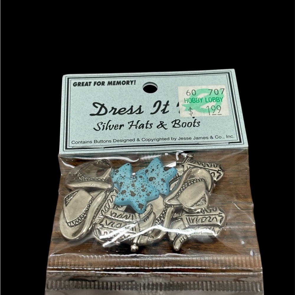 Silver Hats & Boots Buttons